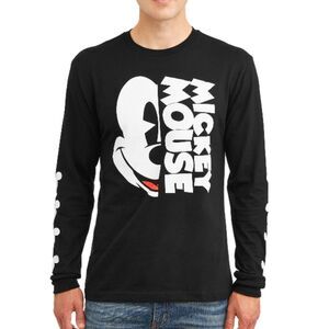 Disney Mickey Mouse Graphic Tee with Sleeve Graphic Size Large EUC
